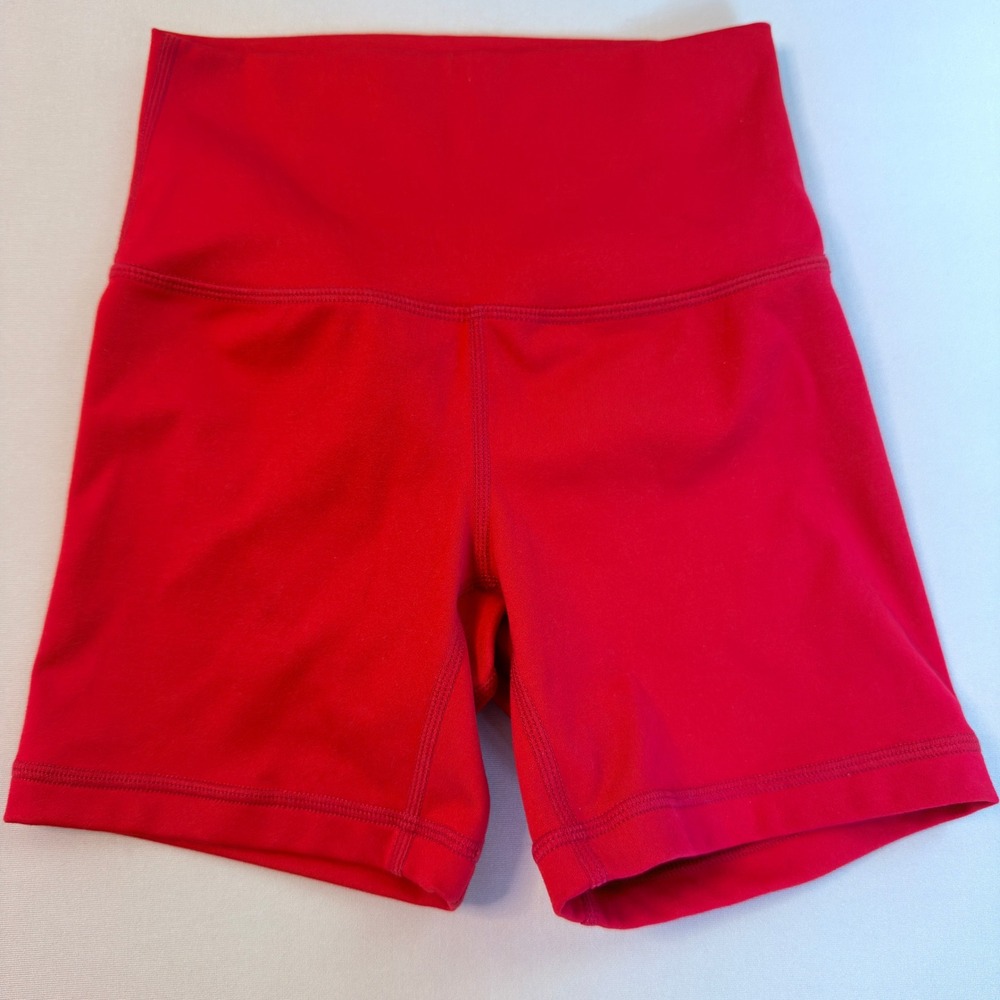 Jo+Jax Kids Red High Waisted Dance Shorts Youth Large 12 Gymnastics Activewear